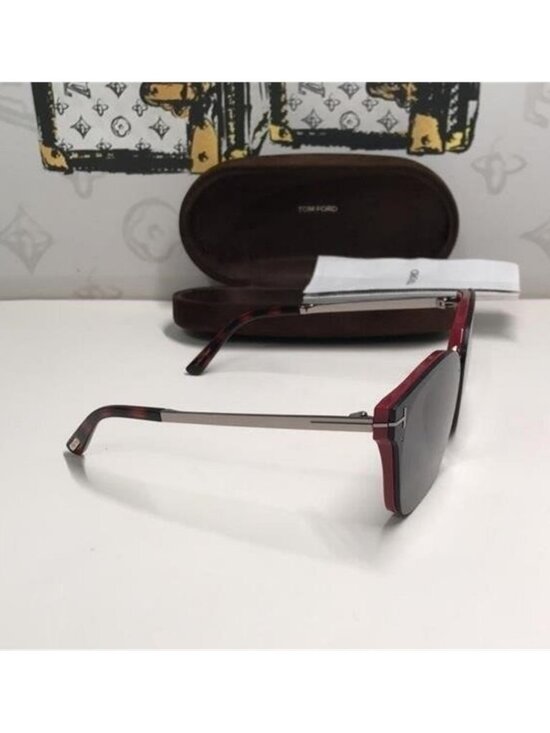 Tom Ford TF1014 71A Philippa-02 Sunglasses Shiny Bordeaux Smoke NEW main image 10